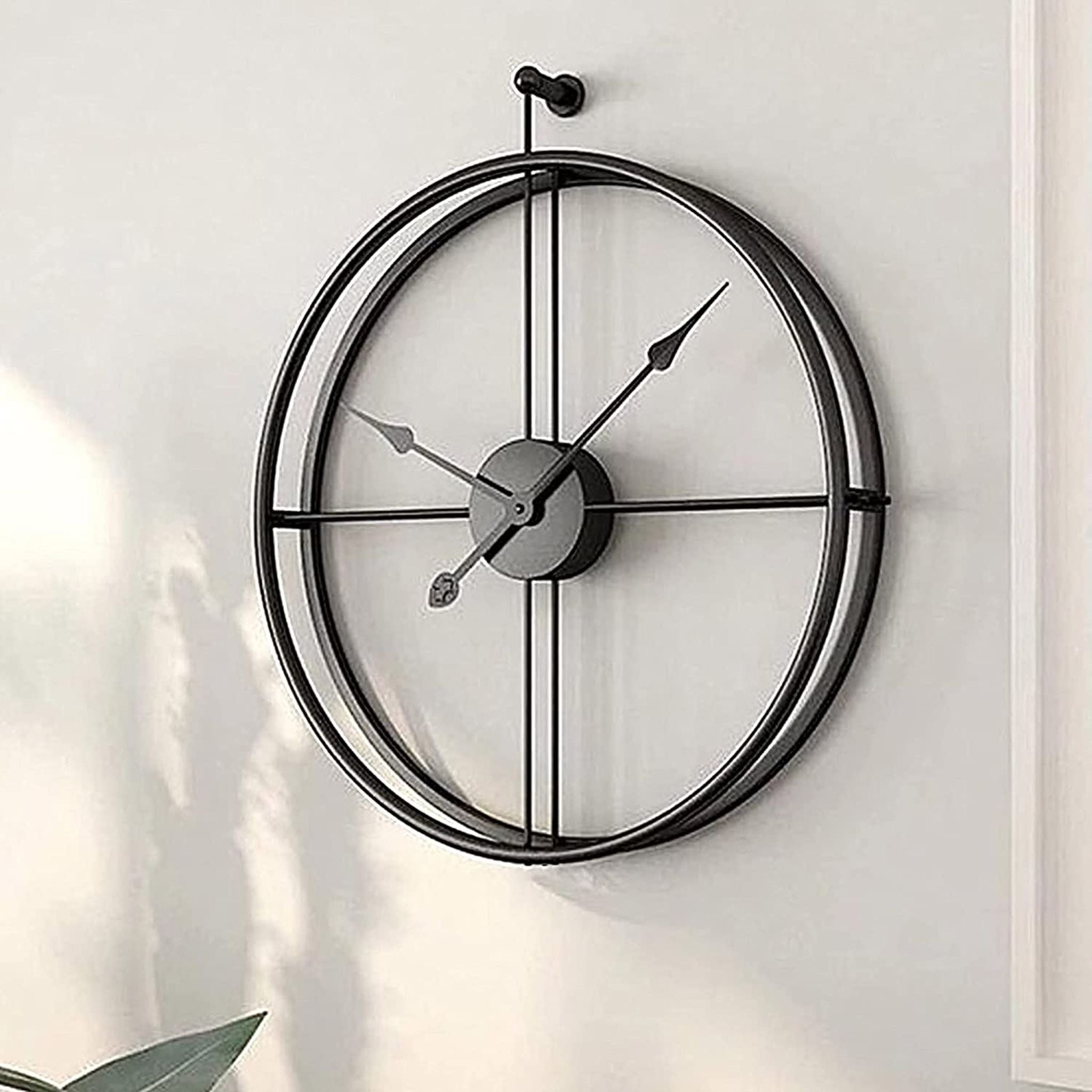 Dual Ring Metal Wall Clock