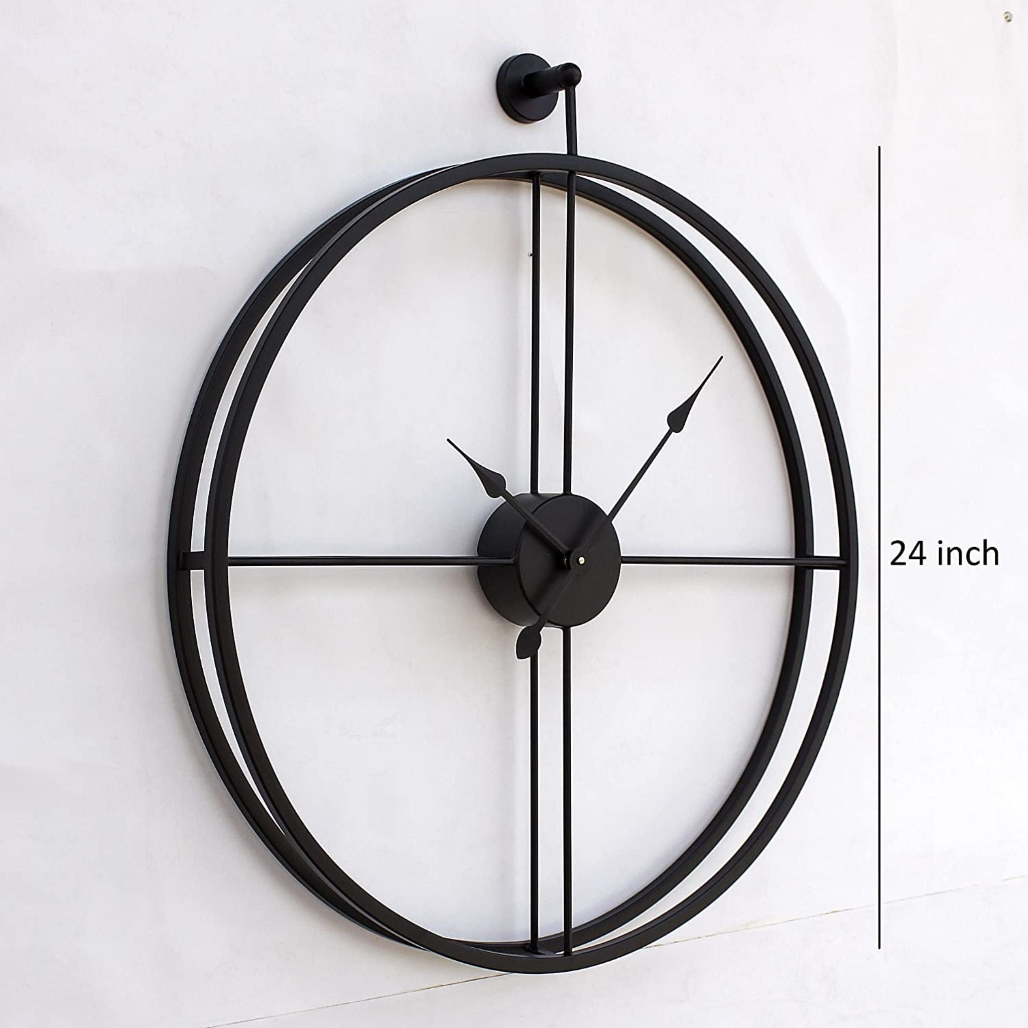 Dual Ring Metal Wall Clock