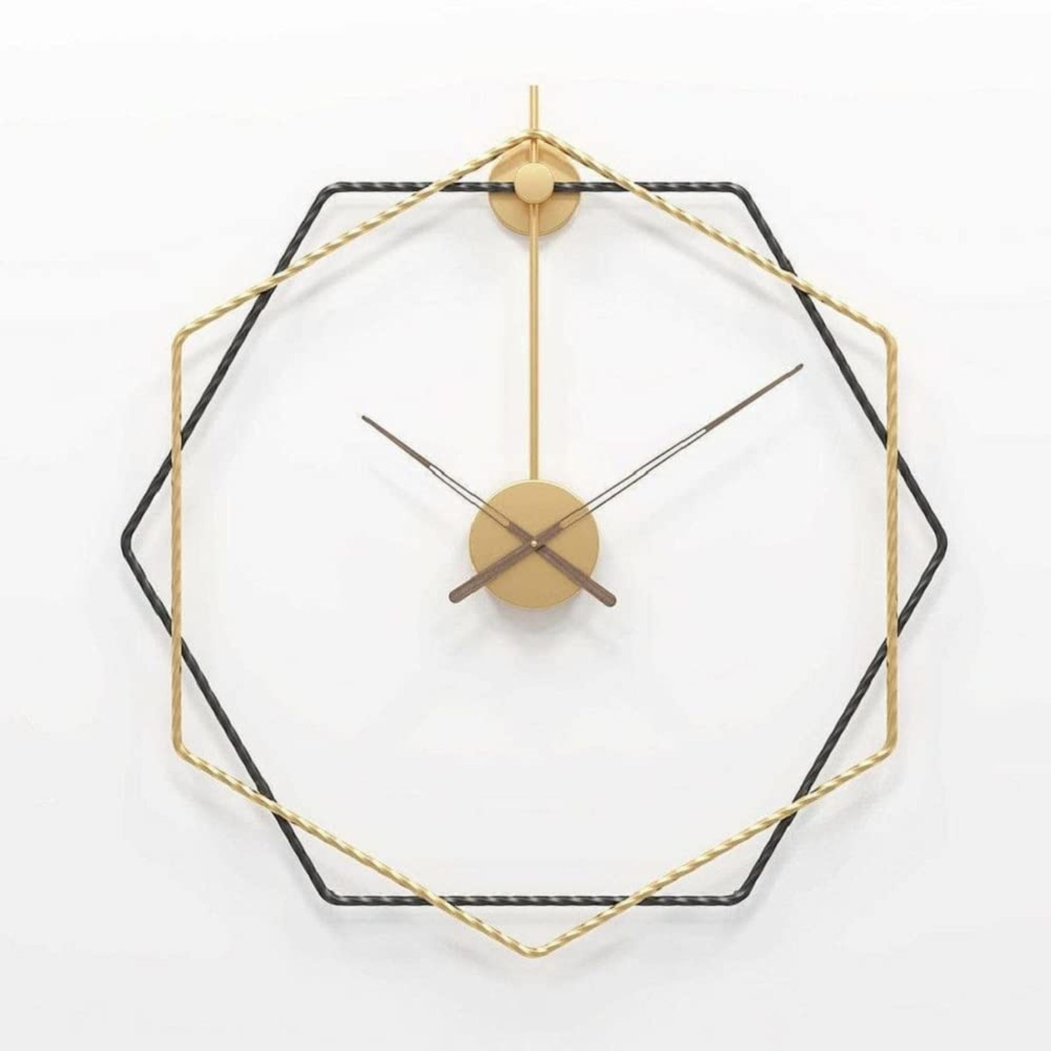 Hexagon Metal Wall Clock