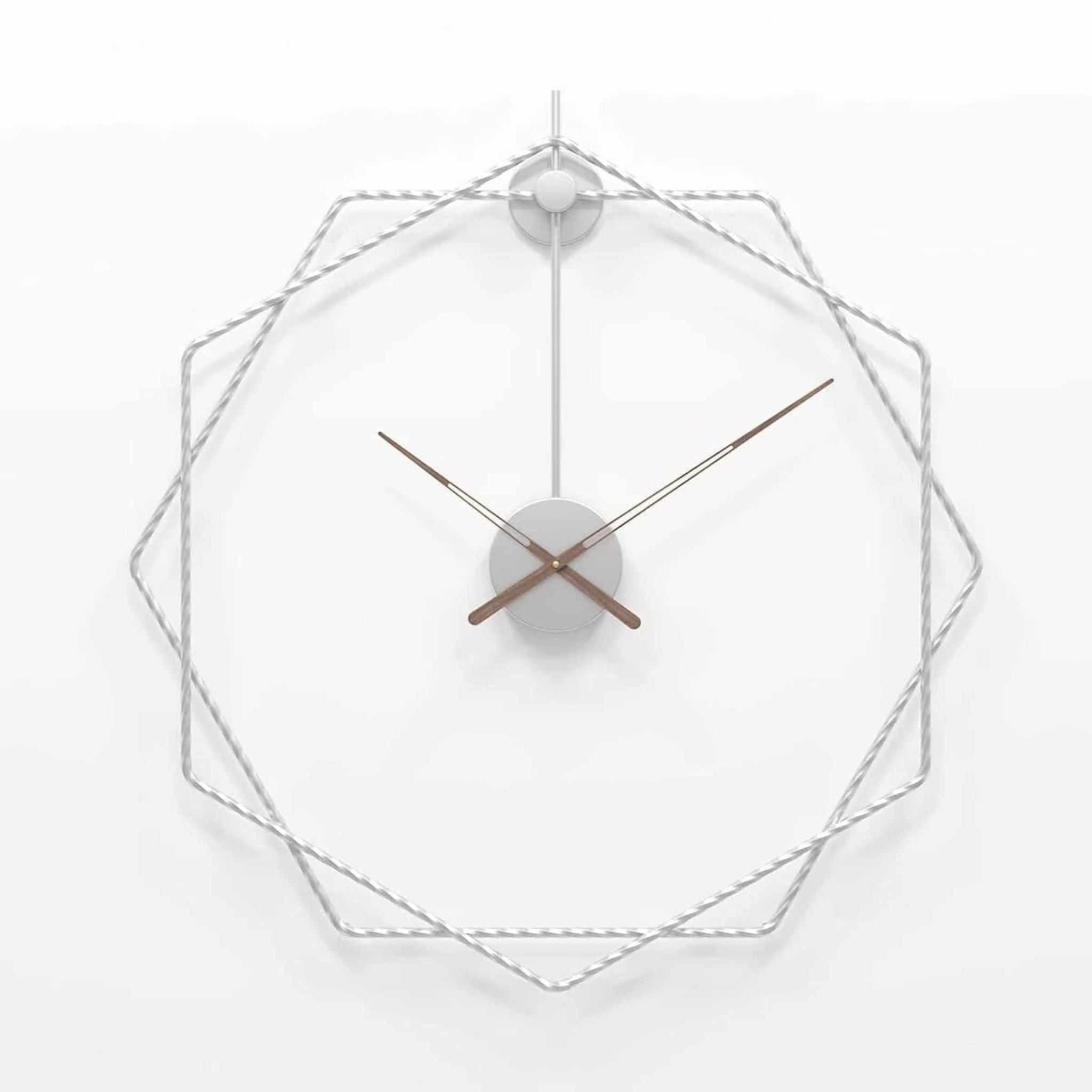 Hexagon Metal Wall Clock