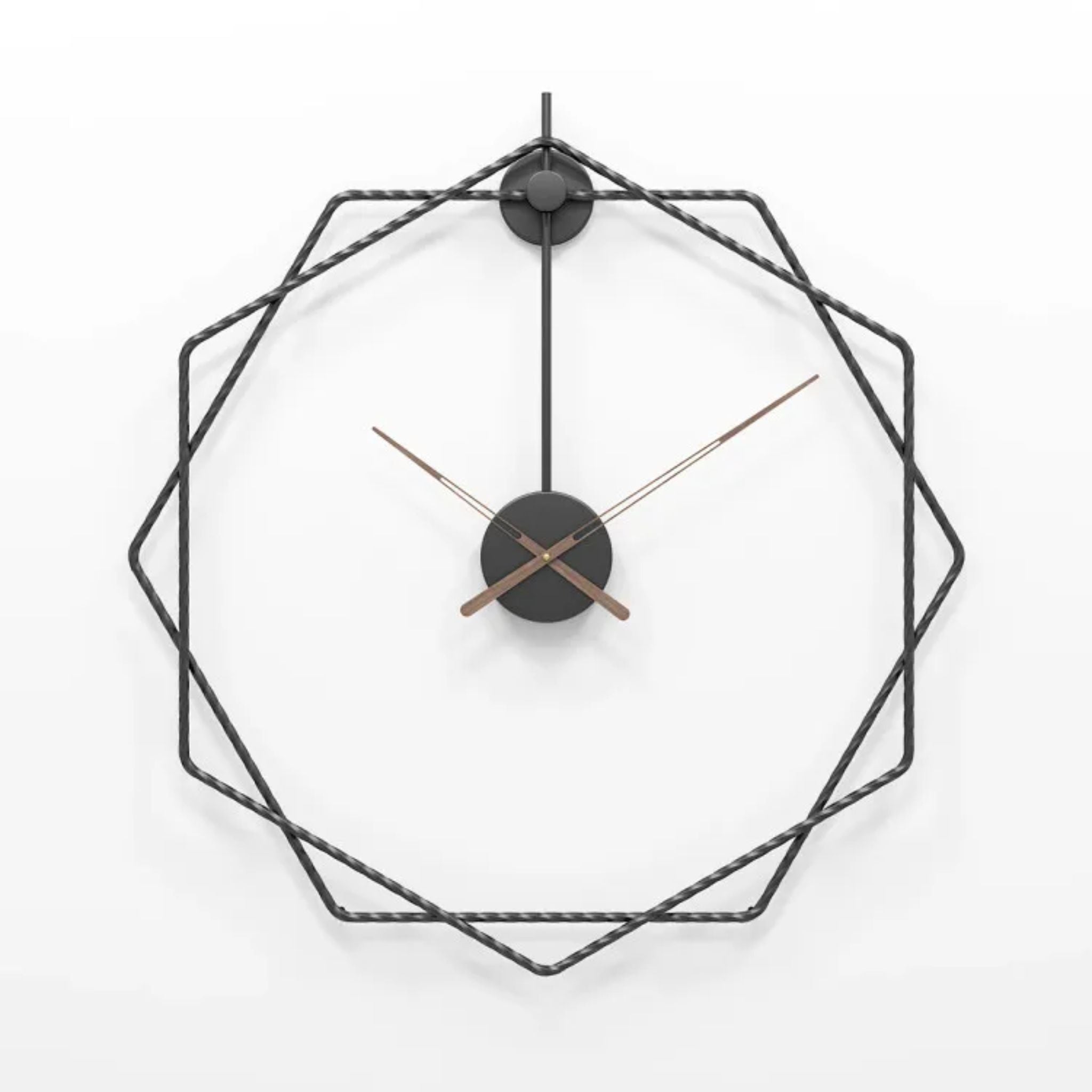 Hexagon Metal Wall Clock