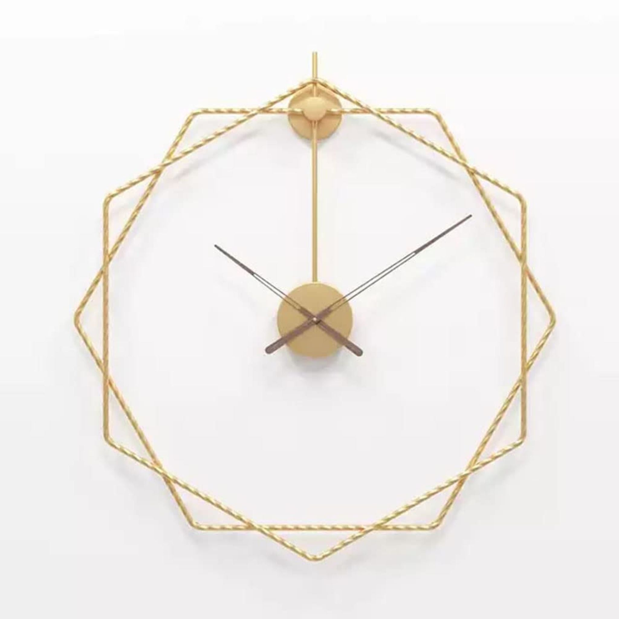 Hexagon Metal Wall Clock