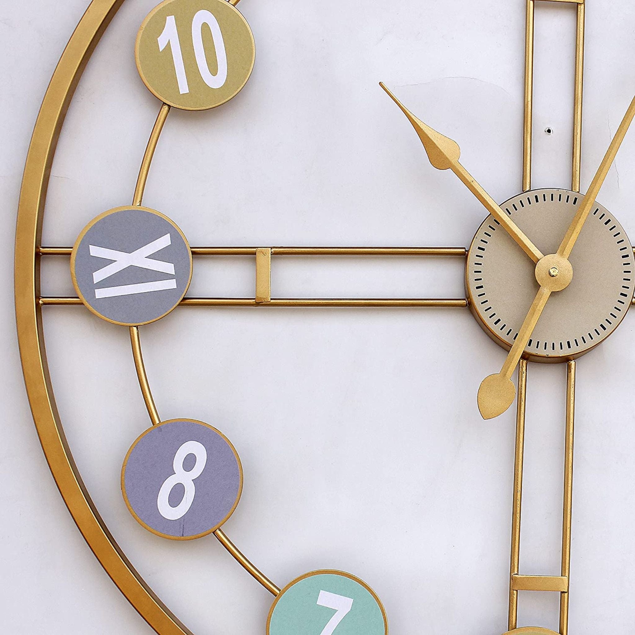 Retro Wall Clock with Pastel Accents
