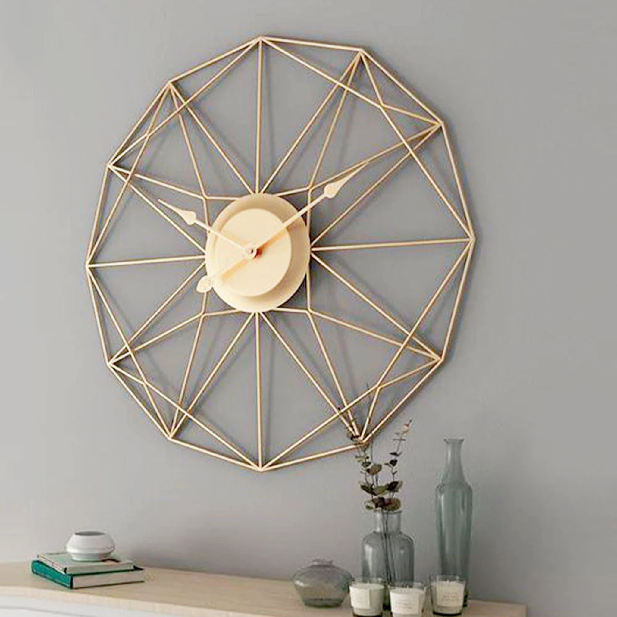 Polygon Metal Wall Clock