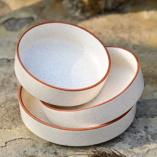 Minimalist Ceramic Snack plate combo - Set of 3 - West Attic